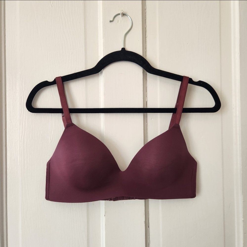 Maroon Seemless Wireless Bra Auden The Bliss Size 34C